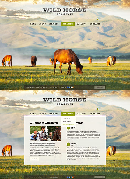 Horses Farm HTML5 template ID:300111622
