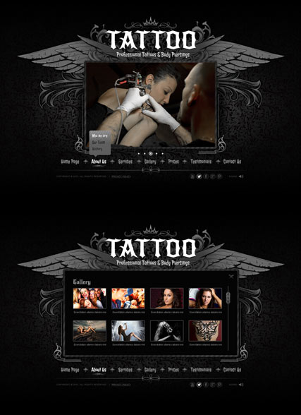 Tattoo HTML5 template ID:300111630