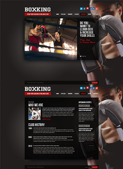 Boxing HTML5 template ID:300111637