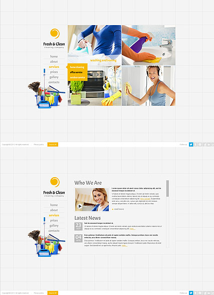 Cleaning company HTML5 template ID:300111641