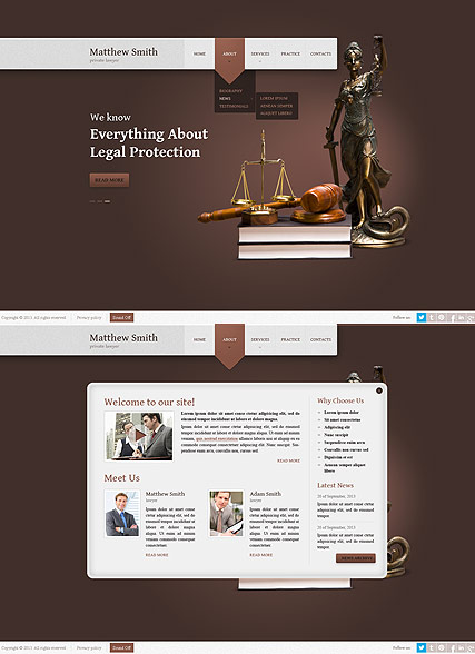 Lawyer HTML5 template ID:300111642