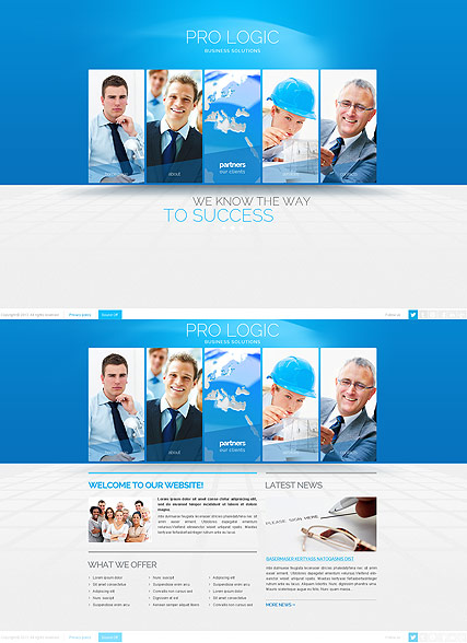 Blue Business HTML5 template ID:300111643