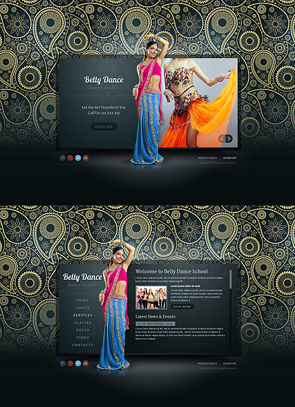 Belly Dance HTML5 template ID:300111650