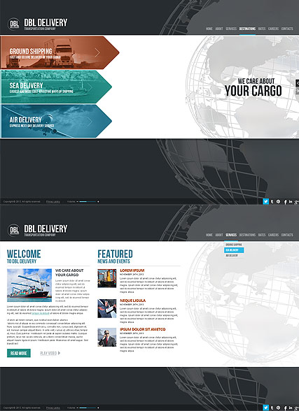 Delivery Company HTML5 template ID:300111655