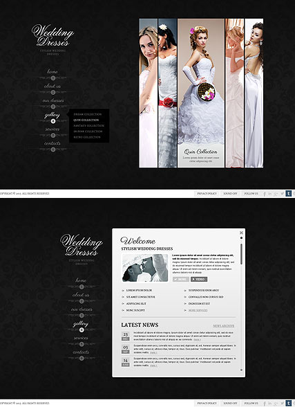 Wedding Dresses HTML5 template ID:300111670