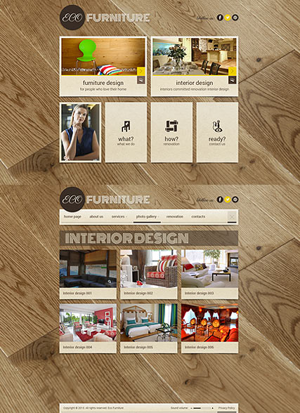 Interior Furniture HTML5 template ID:300111693
