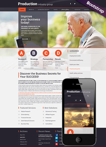 Industry Production Bootstrap template ID:300111696