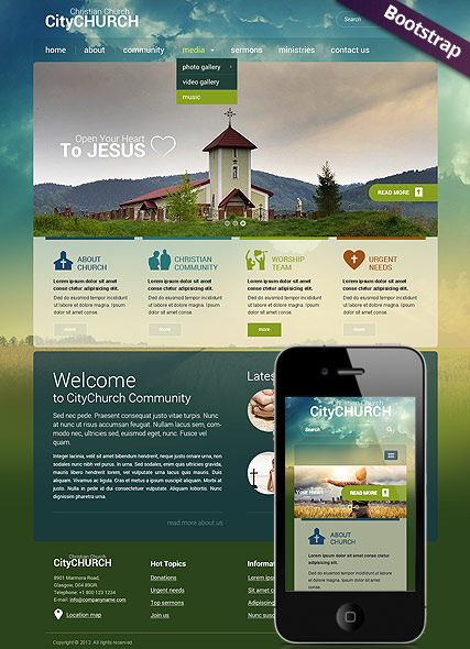 Church Bootstrap template ID:300111698