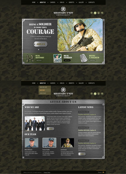 Military Unit HTML5 template ID:300111720