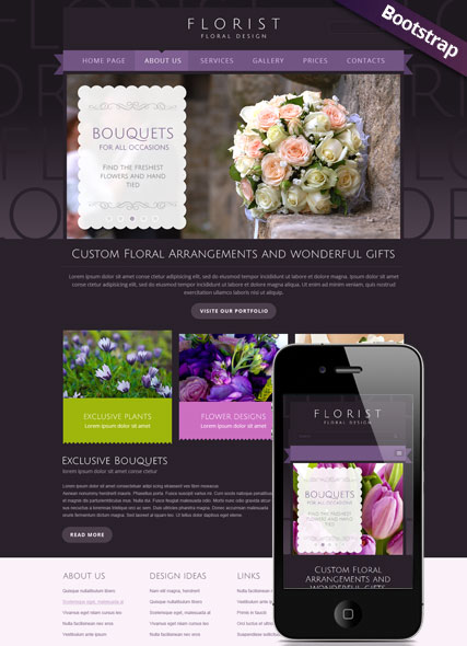 Florist Bootstrap template ID:300111739