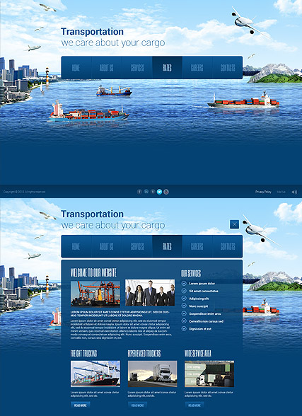 Transportation Paralax HTML5 template ID:300111756