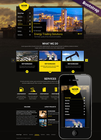 Gas and Oil Bootstrap template ID:300111775
