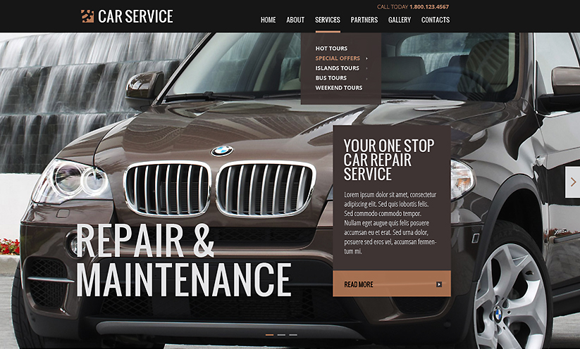 Car service Bootstrap template ID:300111838