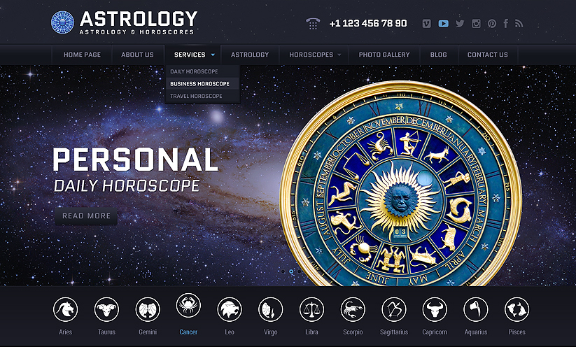 Astrology Bootstrap Templates Free Download