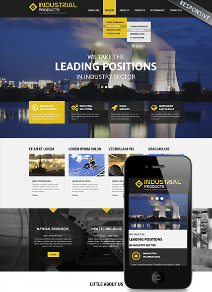 Industrial Products Wordpress template ID:300111849