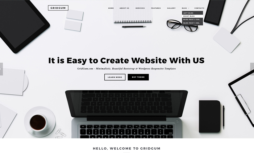 Black & White Label Bootstrap template ID:300111870 Slide 1