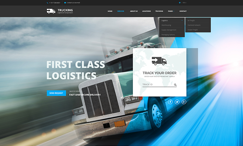 Transportation HTML Bootstrap template ID:300111907