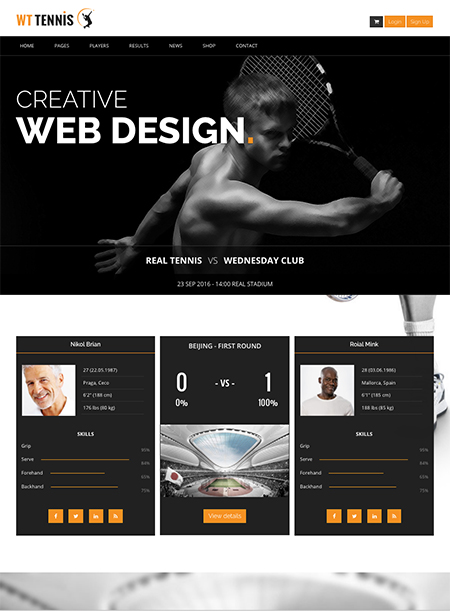 Tennis Club - Bootstrap template ID: 300111916 from bootstrap-template.com