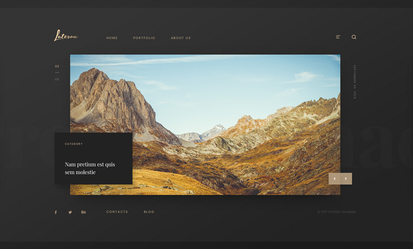 Photographer Bootstrap template ID:300111927 Slide 1