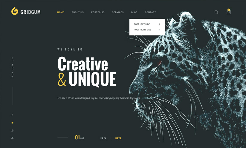Creative Agency Bootstrap template ID:300111932