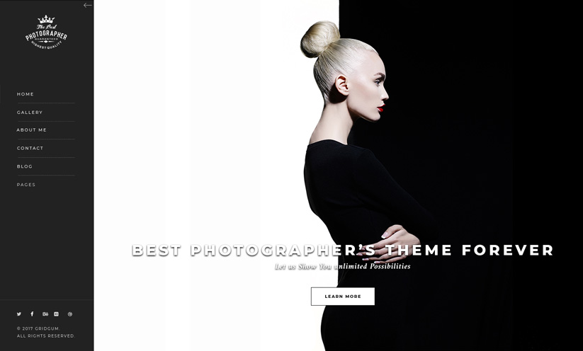 Photographer Bootstrap template ID:300111935