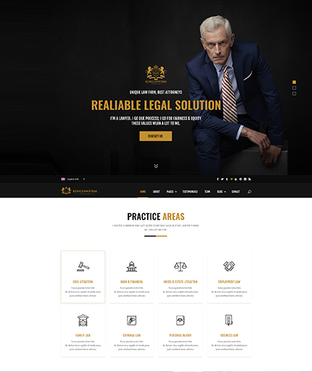Kinglaw bootstrap 4 Bootstrap template ID:300111937