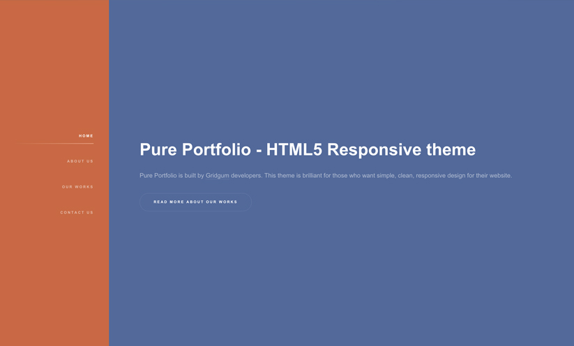 Pure Portfolio free theme Free Bootstrap template ID:32