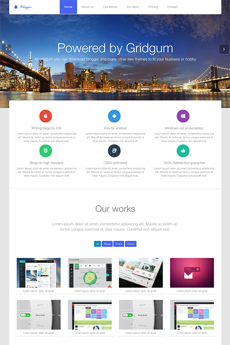Blogger free theme Free Bootstrap template ID:33