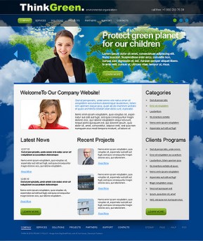 Think Green HTML template ID: 300110909