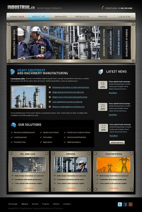 Industrial HTML template ID: 300110993