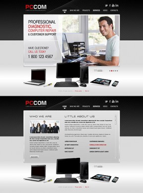 Computer Repair HTML5 template ID: 300111313