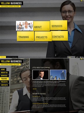 Yellow Business HTML5 template ID: 300111345