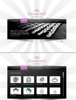 Jewelry HTML5 template ID: 300111348