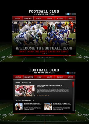 Football Club HTML5 template ID: 300111372
