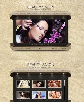 Beauty Salon HTML5 template ID: 300111477
