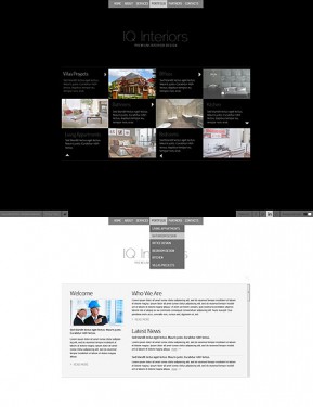 Black White Interior HTML5 template ID: 300111516