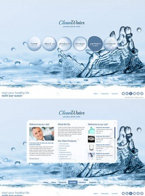 Clean Water HTML5 template ID: 300111525