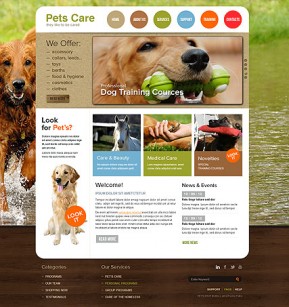 Pet Care HTML template ID: 300111533