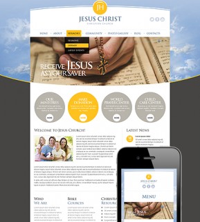 Christian Church Wordpress template ID: 300111550