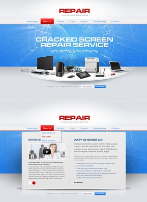 Repair Computer HTML5 template ID: 300111559
