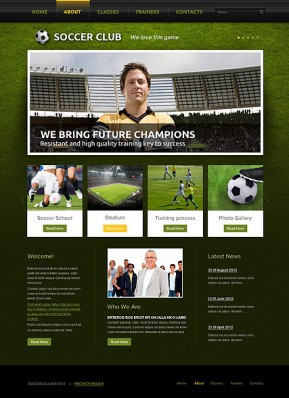 Soccer Club HTML template ID: 300111564