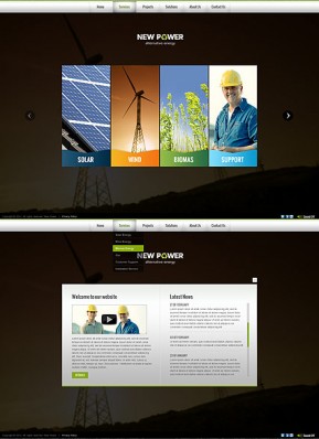 Renewable energy HTML5 template ID: 300111574
