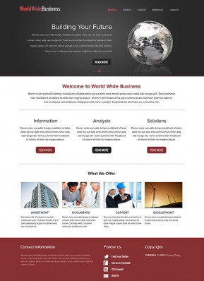 WorldWide Business HTML template ID: 300111579