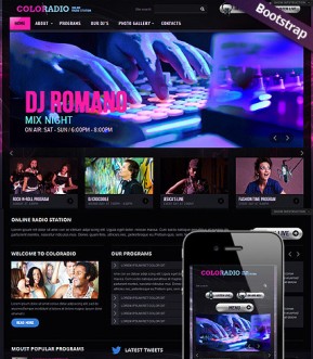 ColoRadio Bootstrap template ID: 300111589
