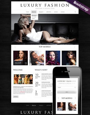 Luxury Fashion Bootstrap template ID: 300111612