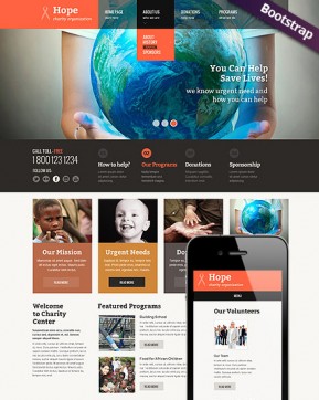 Children Charity Bootstrap template ID: 300111623