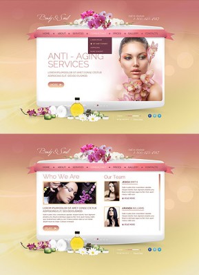 Beauty Spa Salon HTML5 template ID: 300111681