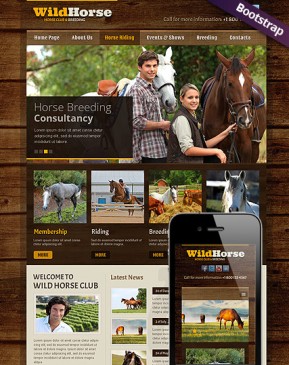 Wild Horse Bootstrap template ID: 300111682