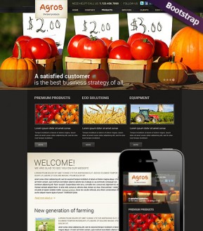 Agriculture Bootstrap template ID: 300111688