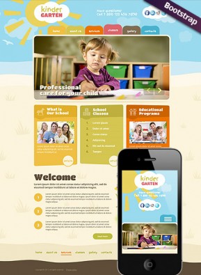 Kindergarten Bootstrap template ID: 300111700